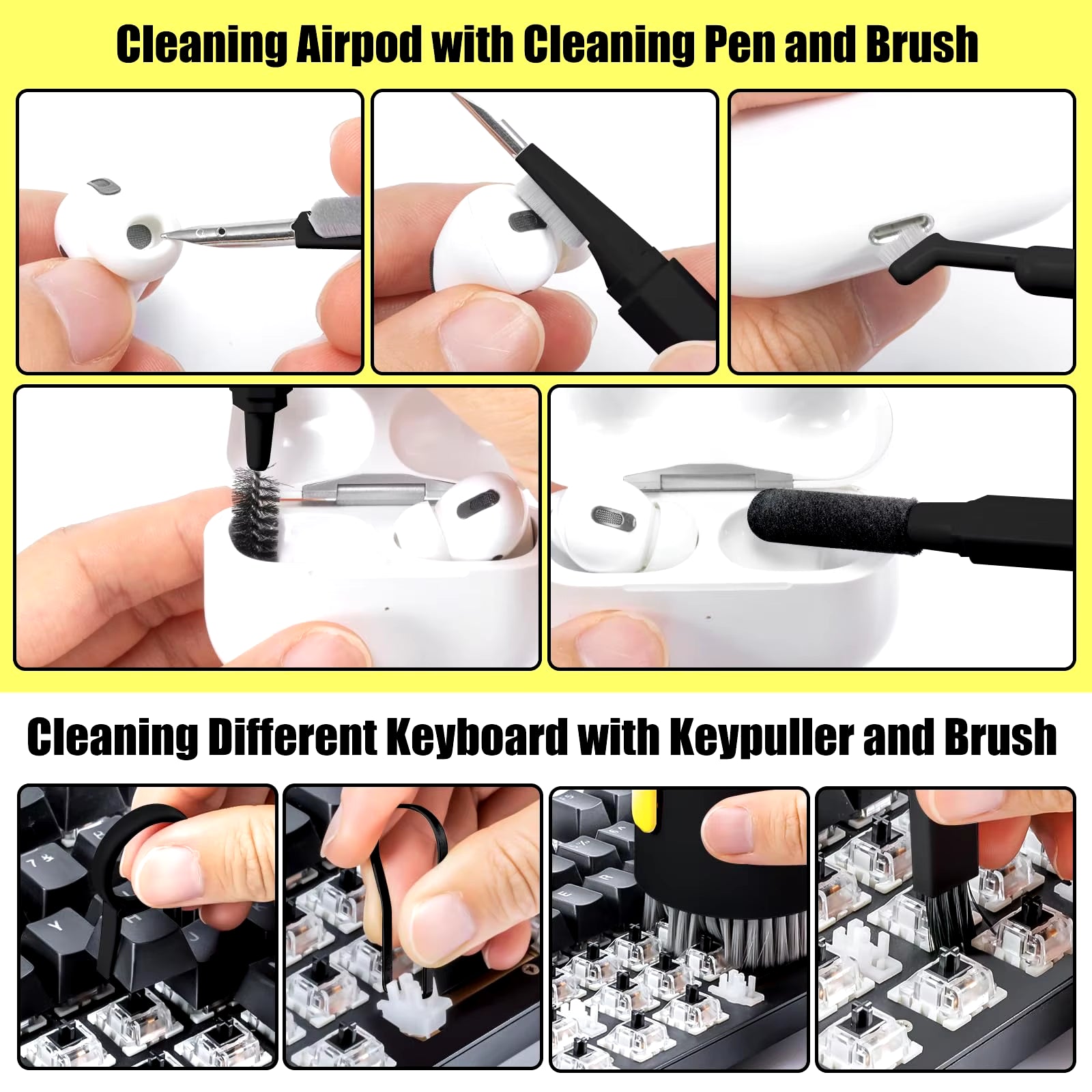 20-In-1 Electronic Clean Brush Tool for Iphone Airpods Ipod PC Monitor TV Earphone Camera Earbuds Computer Keyboard Cleaner Kit