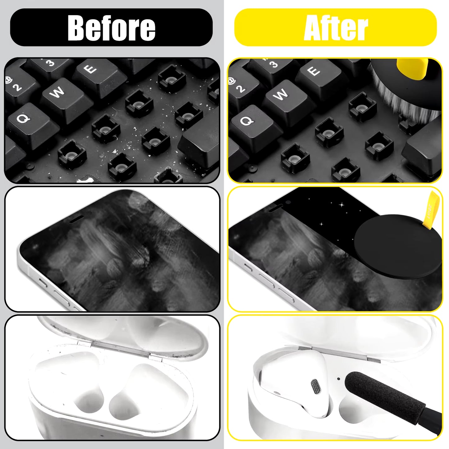 20-In-1 Electronic Clean Brush Tool for Iphone Airpods Ipod PC Monitor TV Earphone Camera Earbuds Computer Keyboard Cleaner Kit